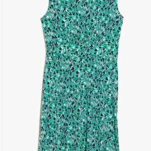 London Times Green and Blue Midi Dress